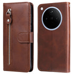 For Oppo Find X8 5G Case Zipper Wallet Calf Texture PU Leather Phone Cover