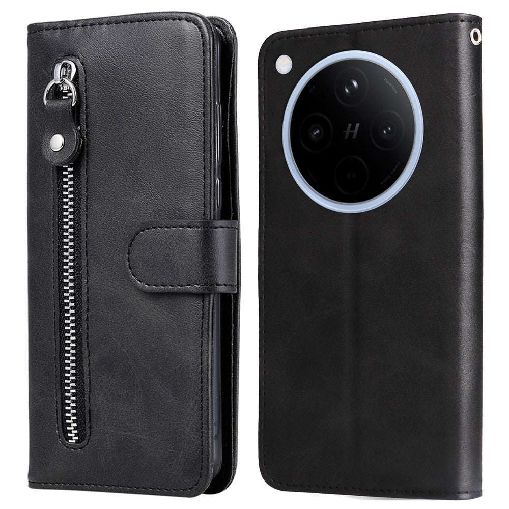For Oppo Find X8 5G Case Zipper Wallet Calf Texture PU Leather Phone Cover
