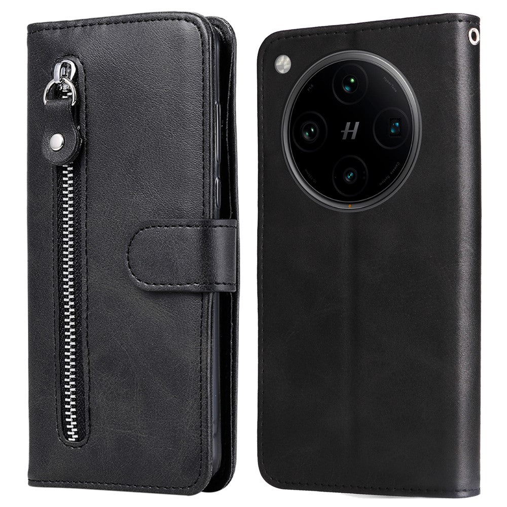 For Oppo Find X8 Pro 5G Case Zipper Wallet Calf Texture PU Leather Phone Cover