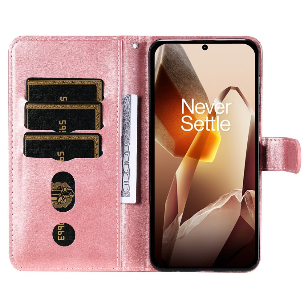 For OnePlus 13 Case Zipper Wallet Calf Texture PU Leather Phone Cover