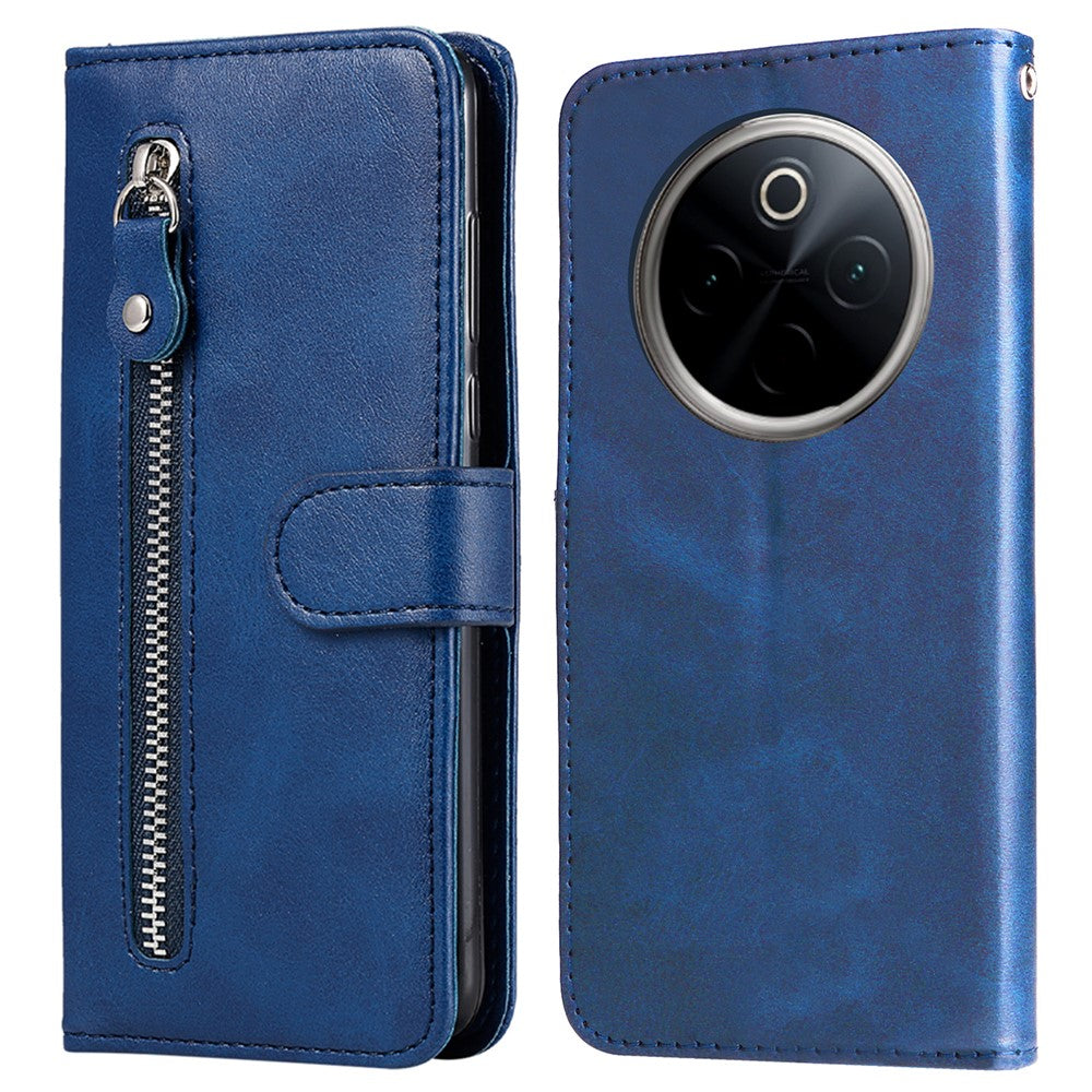 For OnePlus 13 Case Zipper Wallet Calf Texture PU Leather Phone Cover