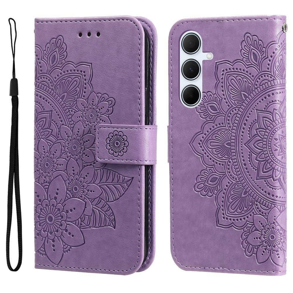 For Samsung Galaxy A56 5G Case Floral Pattern PU Leather Wallet Stand Phone Cover