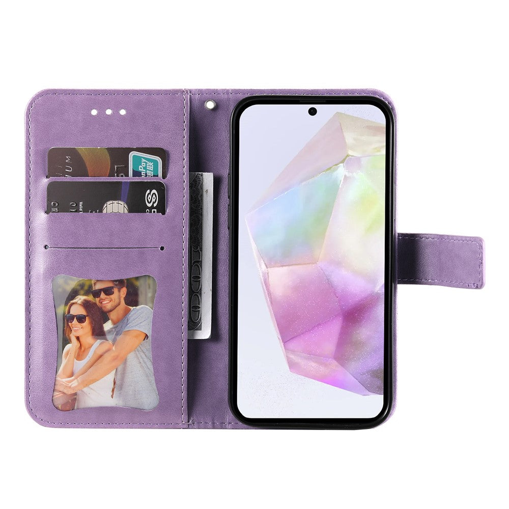For Samsung Galaxy A56 5G Case Floral Pattern PU Leather Wallet Stand Phone Cover