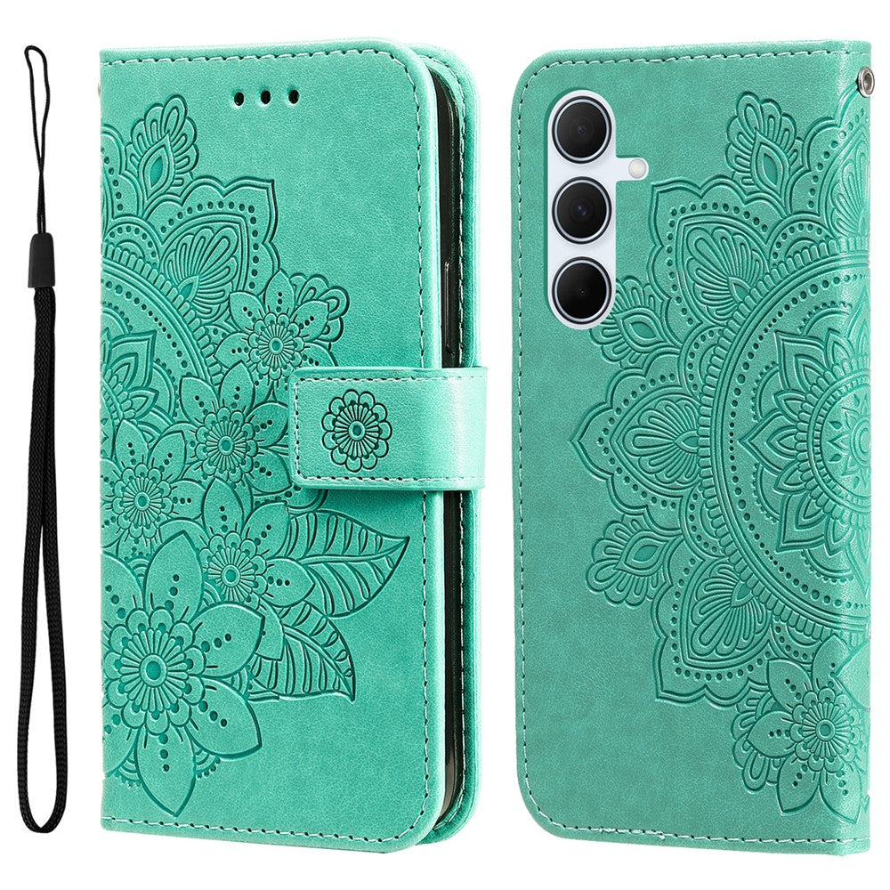 For Samsung Galaxy A56 5G Case Floral Pattern PU Leather Wallet Stand Phone Cover