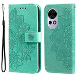 Huawei Nova 14 5G / Nova 13 5G / Nova 12 5G-skal med blommönster, PU-läder, plånboksfodral, stativ