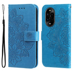 Huawei Nova 14 Pro 5G / Nova 13 Pro 5G skal blommönster PU-läder plånboksfodral med stativ