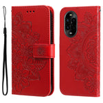 Huawei Nova 14 Pro 5G / Nova 13 Pro 5G skal blommönster PU-läder plånboksfodral med stativ
