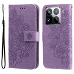 For Xiaomi 15 Pro Case Floral Pattern PU Leather Wallet Stand Phone Cover