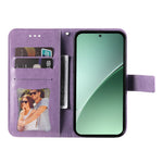 For Xiaomi 15 Pro Case Floral Pattern PU Leather Wallet Stand Phone Cover