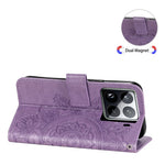 For Xiaomi 15 Pro Case Floral Pattern PU Leather Wallet Stand Phone Cover