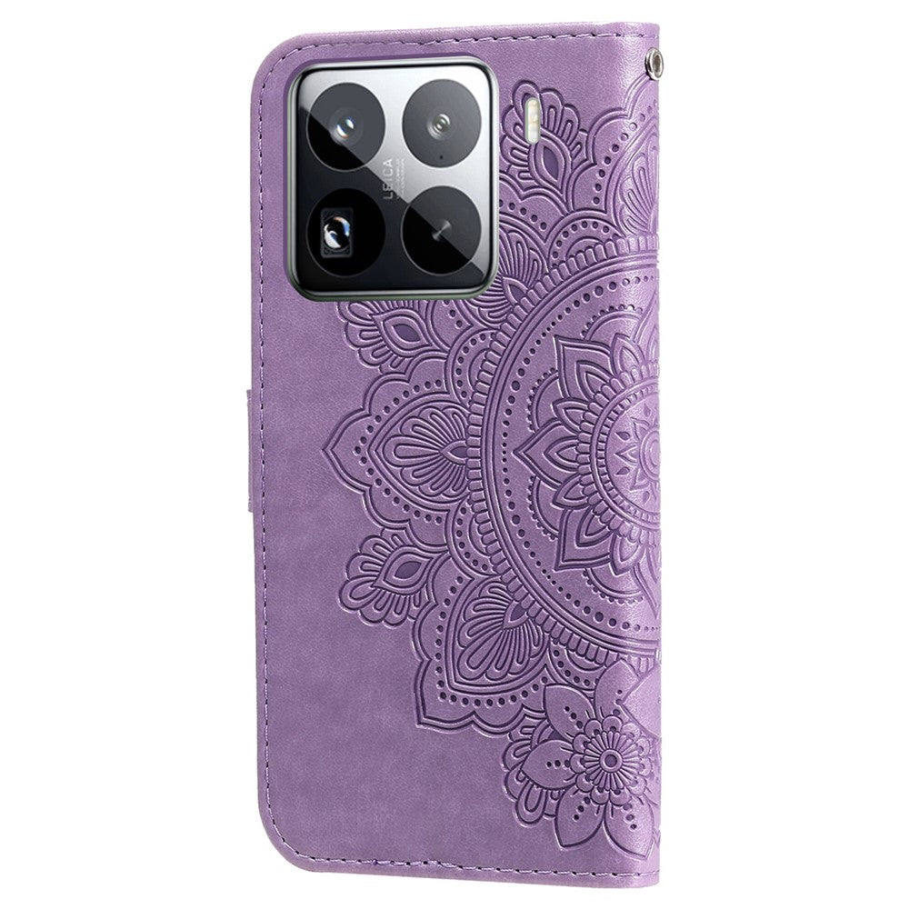 For Xiaomi 15 Pro Case Floral Pattern PU Leather Wallet Stand Phone Cover