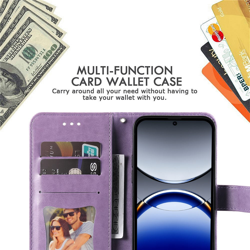 For Oppo Find X8 Pro 5G Case Floral Pattern PU Leather Wallet Stand Phone Cover