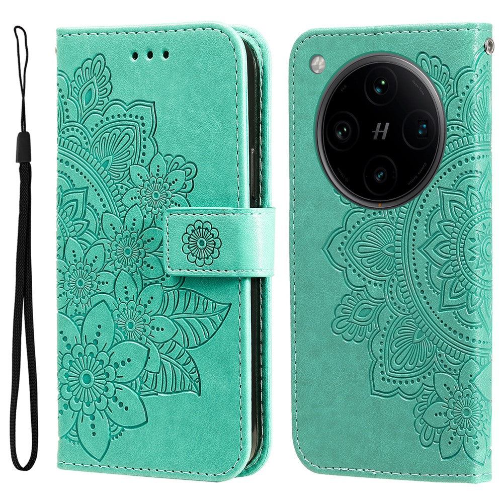 For Oppo Find X8 Pro 5G Case Floral Pattern PU Leather Wallet Stand Phone Cover