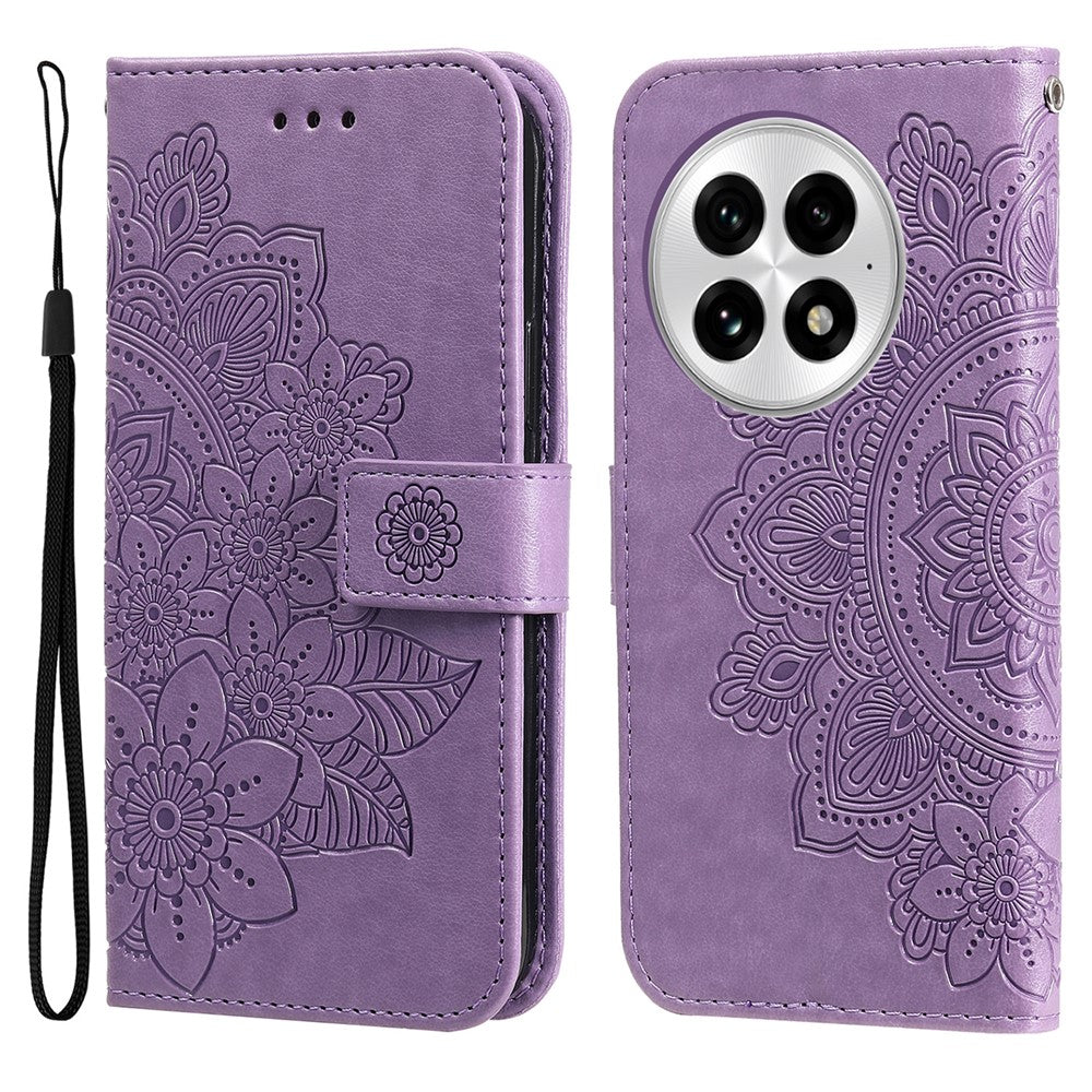 For OnePlus 13 Case Floral Pattern PU Leather Wallet Stand Phone Cover