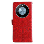 For Honor X60 5G Case Sunflower Imprint Leather Wallet Phone Cover