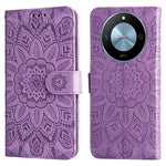 For Honor X60 5G Case Sunflower Imprint Leather Wallet Phone Cover