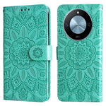 For Honor X60 5G Case Sunflower Imprint Leather Wallet Phone Cover