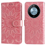 For Honor X60 5G Case Sunflower Imprint Leather Wallet Phone Cover
