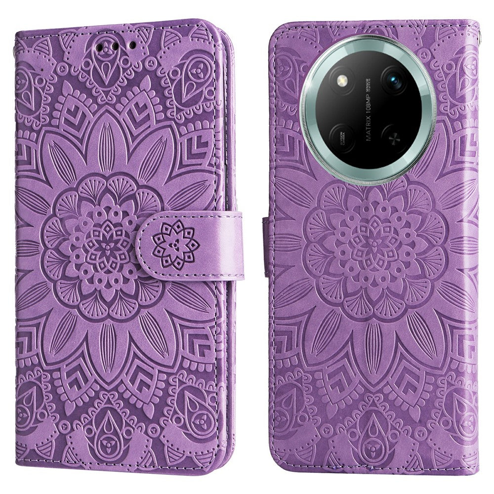 Leather Case for Honor Magic7 Lite 5G / X9c 5G / X60 Pro 5G Sunflower Wallet Cover