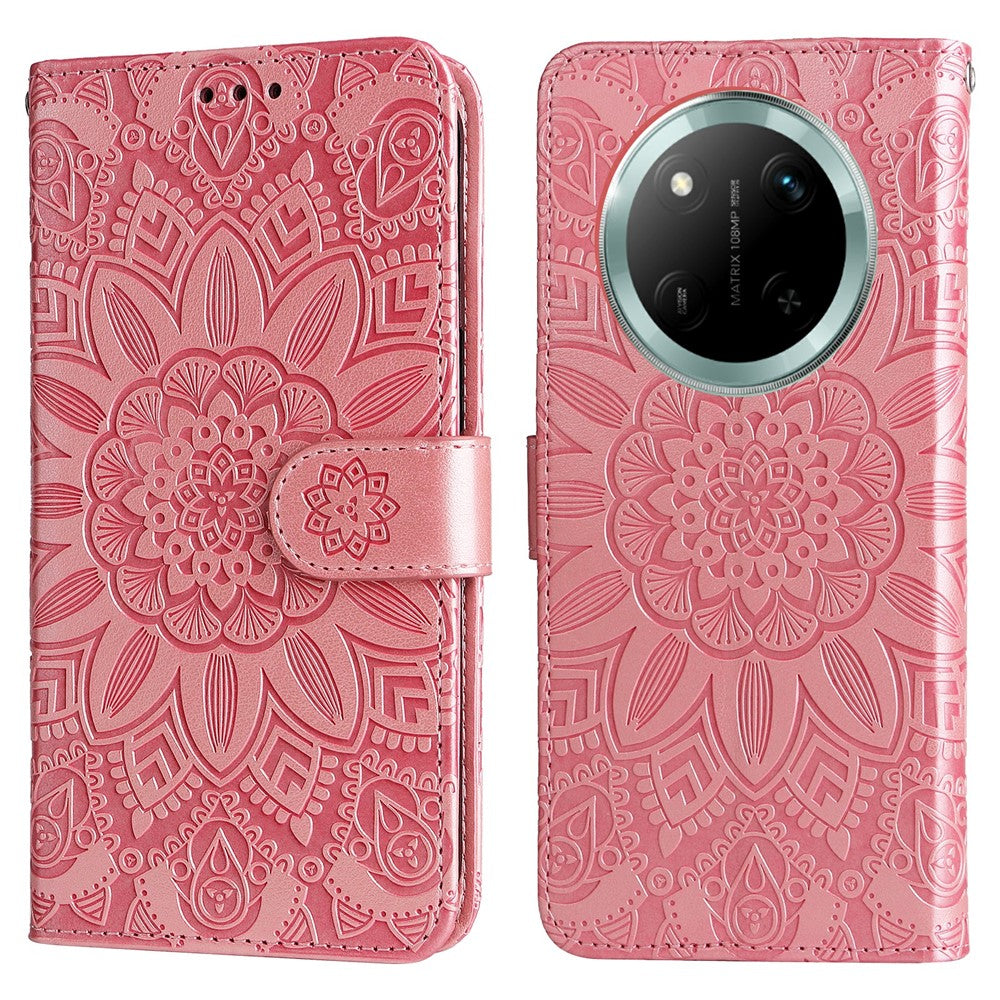 Leather Case for Honor Magic7 Lite 5G / X9c 5G / X60 Pro 5G Sunflower Wallet Cover