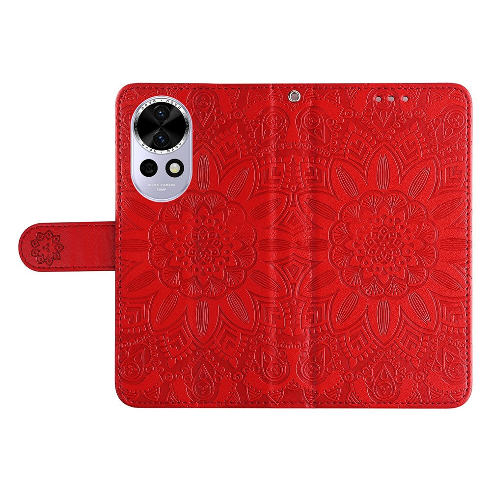 For Huawei nova 13 5G / nova 12 5G Case Sunflower Imprint Leather Wallet Phone Cover