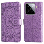 For Xiaomi 15 Case Sunflower Imprint Leather Wallet Phone Cover