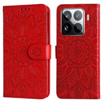 For Xiaomi 15 Pro Case Sunflower Imprint Leather Wallet Phone Cover