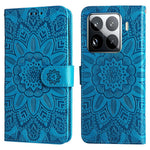 For Xiaomi 15 Pro Case Sunflower Imprint Leather Wallet Phone Cover