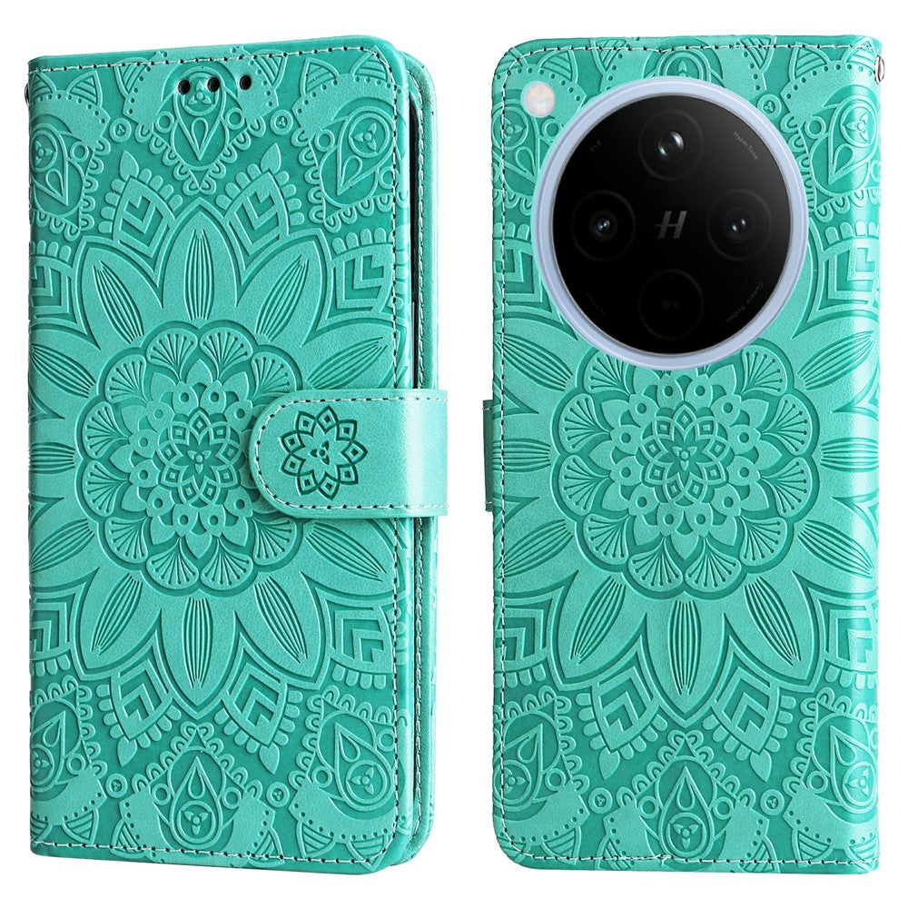 For Oppo Find X8 5G Case Sunflower Imprint Leather Wallet Phone Cover