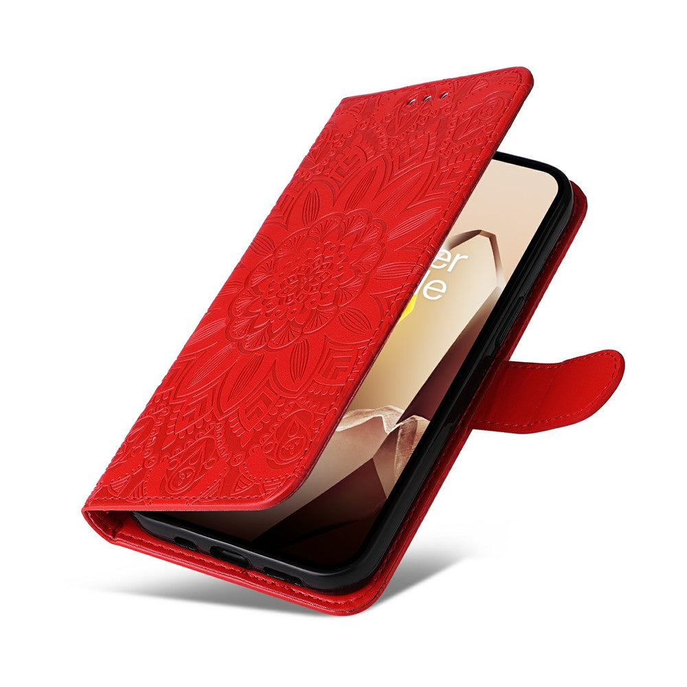 For OnePlus 13 Case Sunflower Imprint Leather Wallet Phone Cover