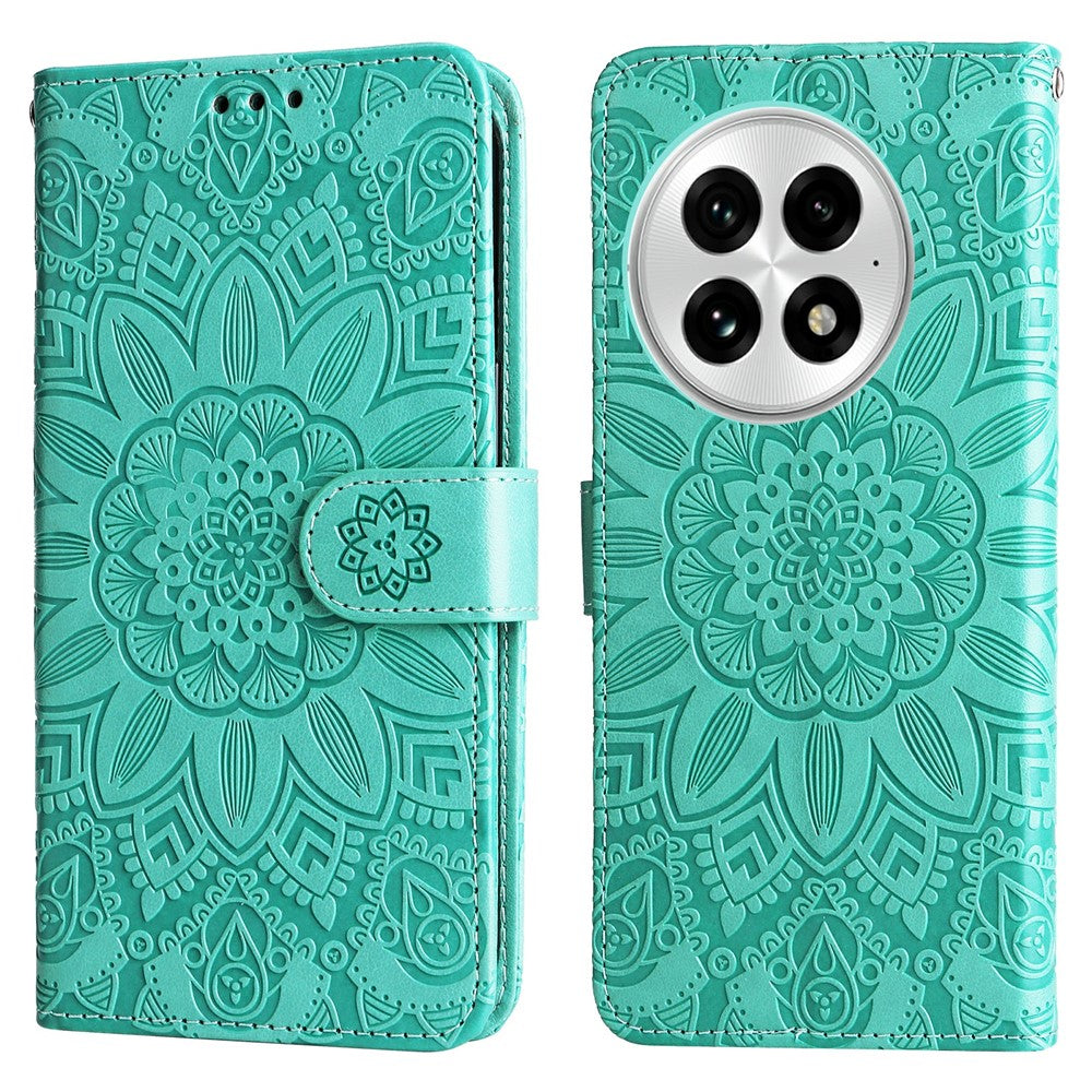 For OnePlus 13 Case Sunflower Imprint Leather Wallet Phone Cover