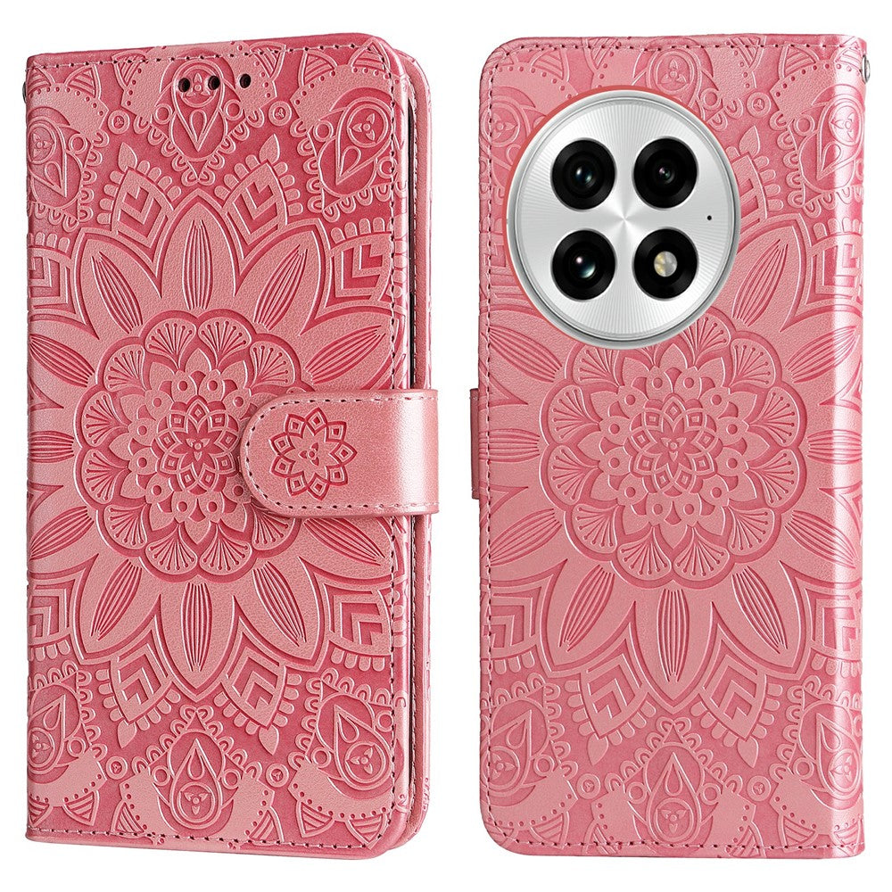 For OnePlus 13 Case Sunflower Imprint Leather Wallet Phone Cover