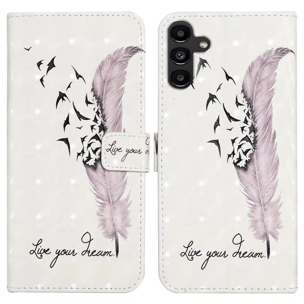 For Samsung Galaxy A26 5G Case 3D Creative Pattern PU Leather Stand Phone Cover