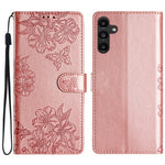 For Samsung Galaxy A56 5G Case Butterfly Flower Drop-Proof PU Leather Wallet Phone Cover