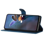 For Samsung Galaxy A26 5G Case Leather Imprinted Flower Phone Cover Wallet with Wrist Strap