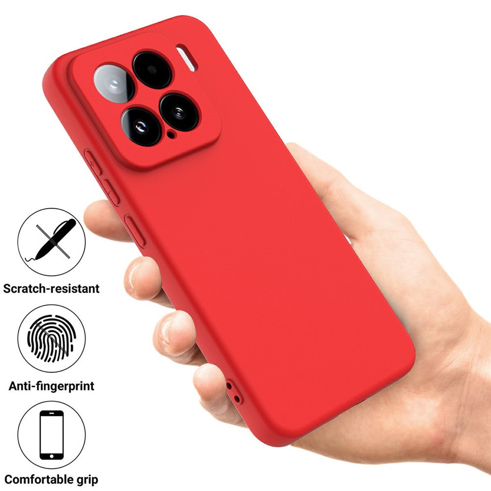 For Xiaomi 15 Case Liquid Silicone Phone Back Cover with Hand Strap
