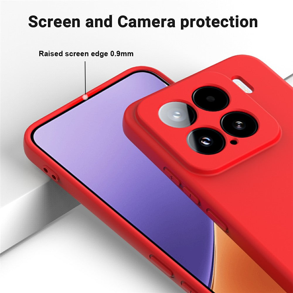 For Xiaomi 15 Case Liquid Silicone Phone Back Cover with Hand Strap