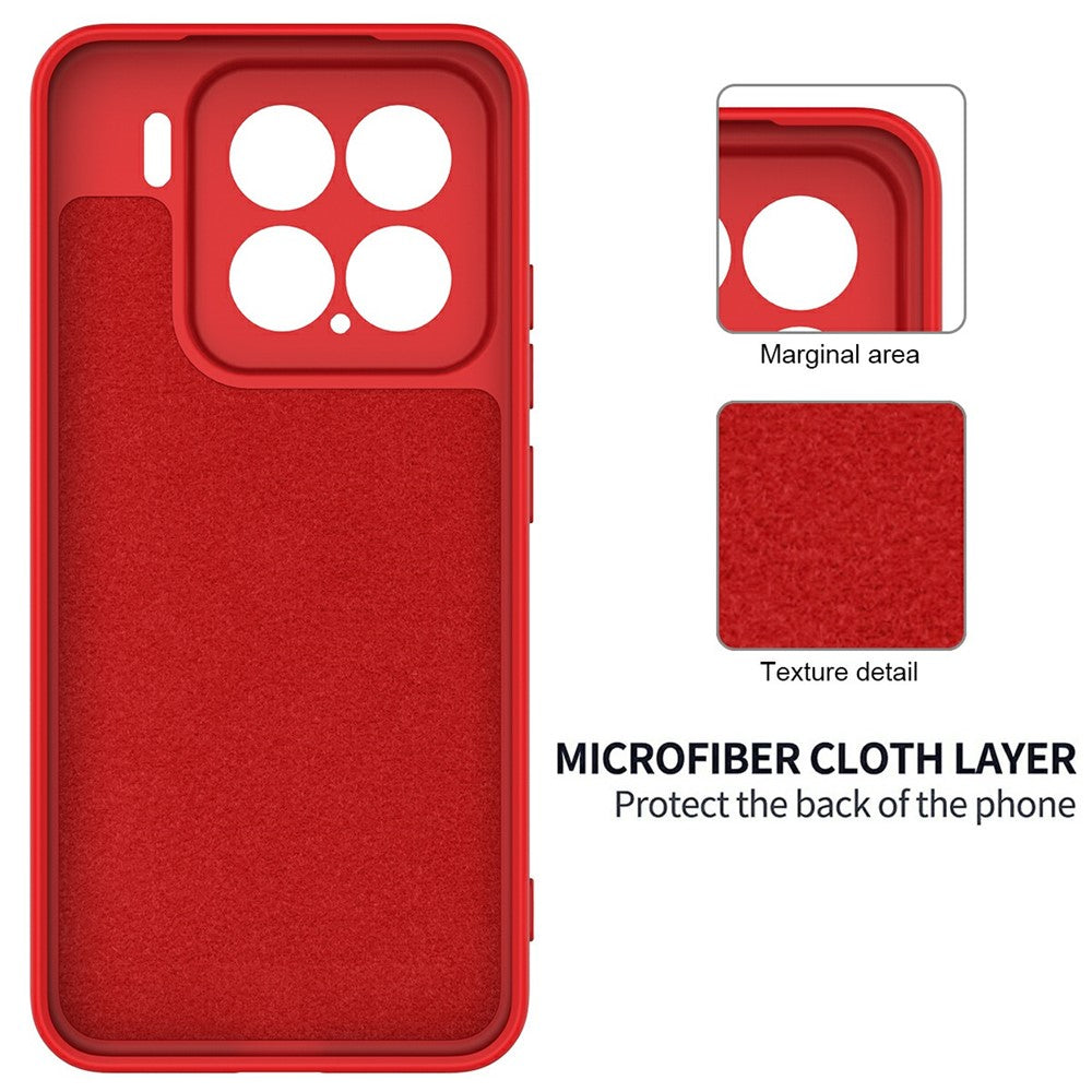 For Xiaomi 15 Case Liquid Silicone Phone Back Cover with Hand Strap