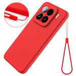 For Xiaomi 15 Case Liquid Silicone Phone Back Cover with Hand Strap