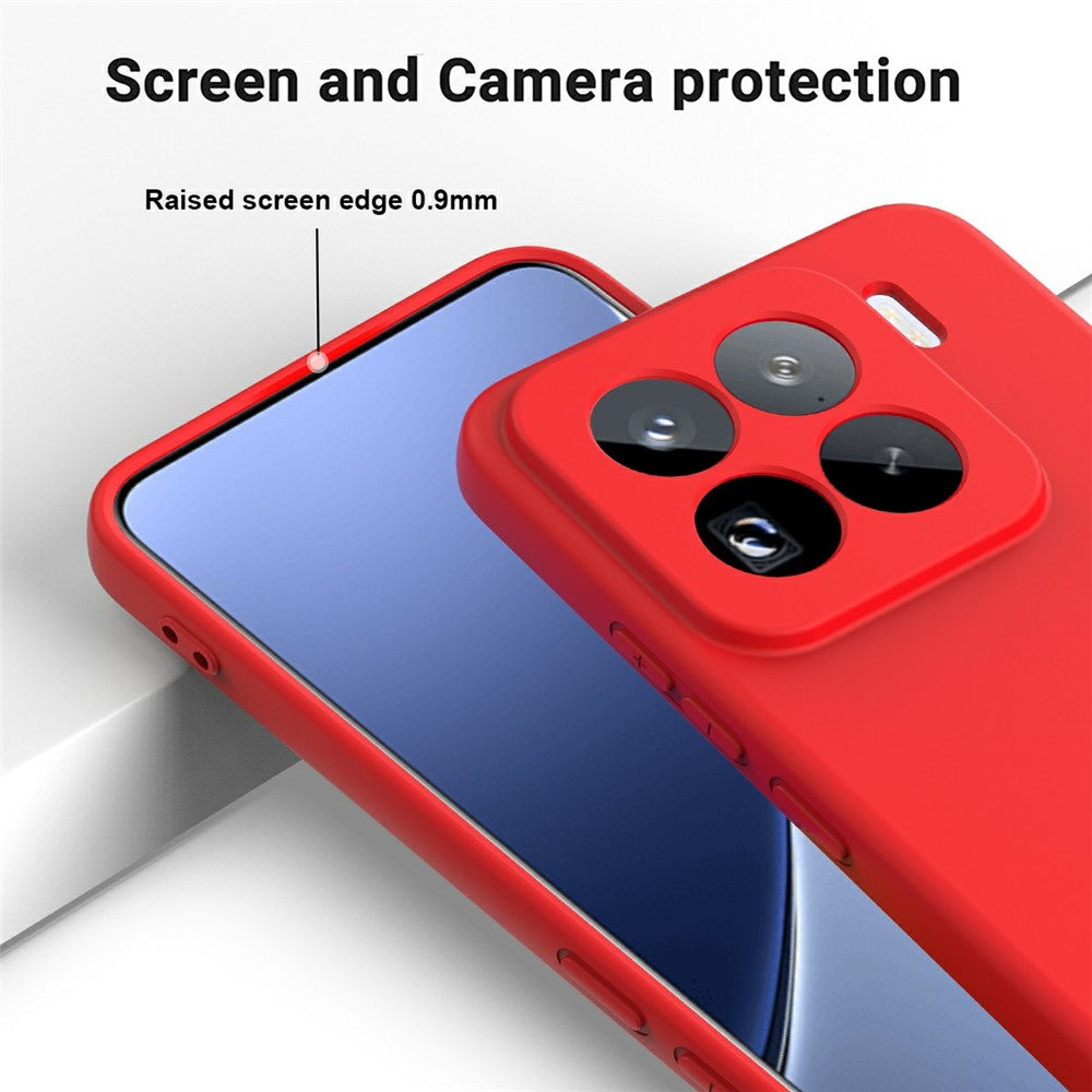 For Xiaomi 15 Pro Case Liquid Silicone Phone Back Cover with Hand Strap