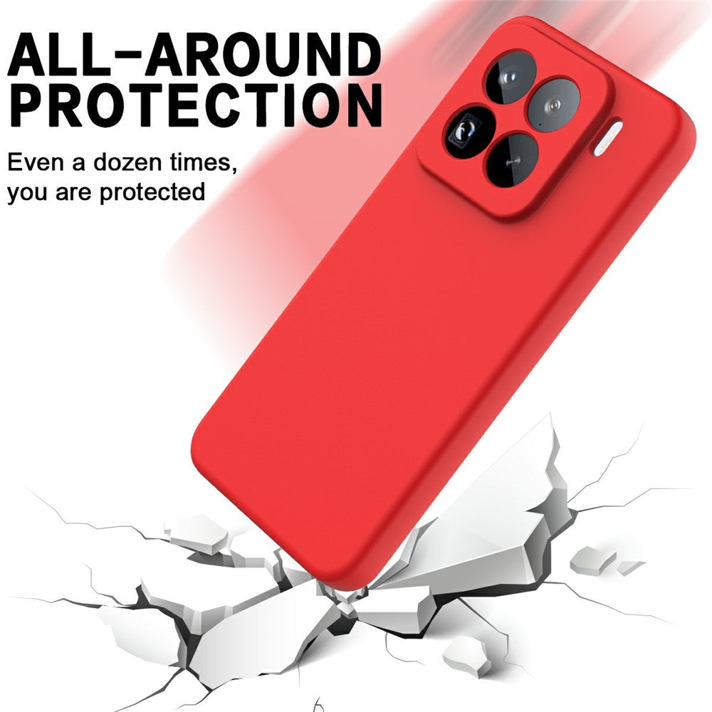 For Xiaomi 15 Pro Case Liquid Silicone Phone Back Cover with Hand Strap