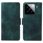 For Xiaomi 15 Case PU Leather Phone Cover Rhombus Starry Imprinted