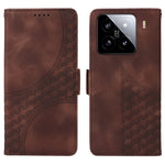 For Xiaomi 15 Case PU Leather Phone Cover Rhombus Starry Imprinted