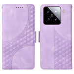 For Xiaomi 15 Case PU Leather Phone Cover Rhombus Starry Imprinted