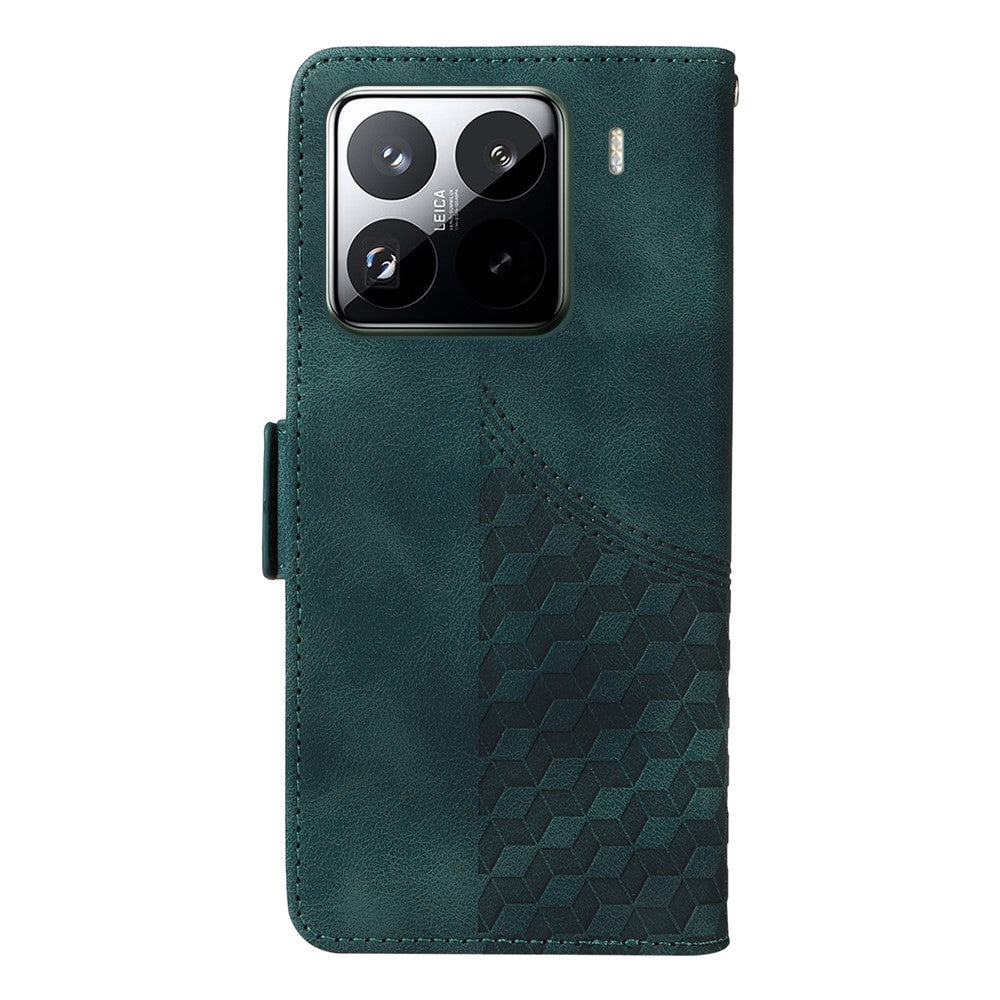 For Xiaomi 15 Pro Case PU Leather Phone Cover Rhombus Starry Imprinted