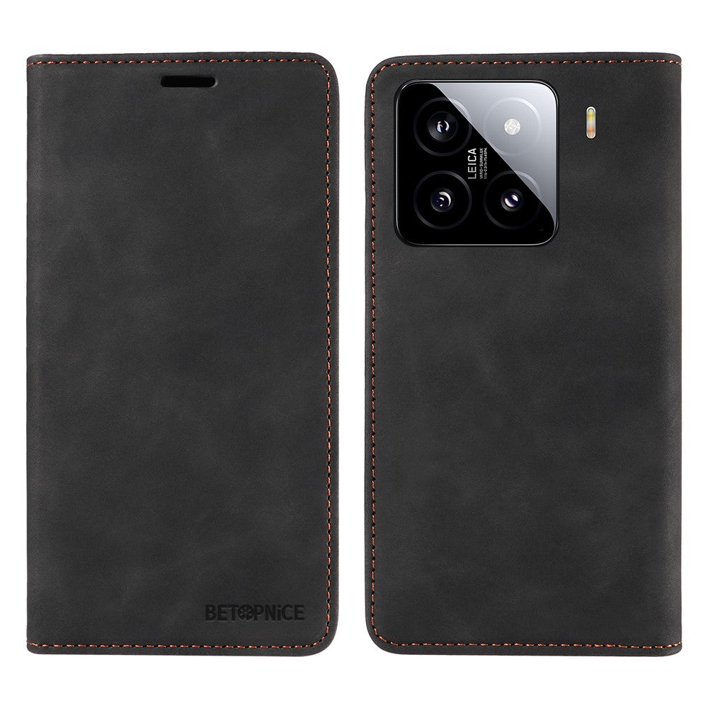 BETOPNICE 003 For Xiaomi 15 Wallet Case Leather Phone Cover with Stand