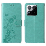 For Xiaomi 15 Pro Leather Case Butterfly Floral Imprint Wallet Stand Cover