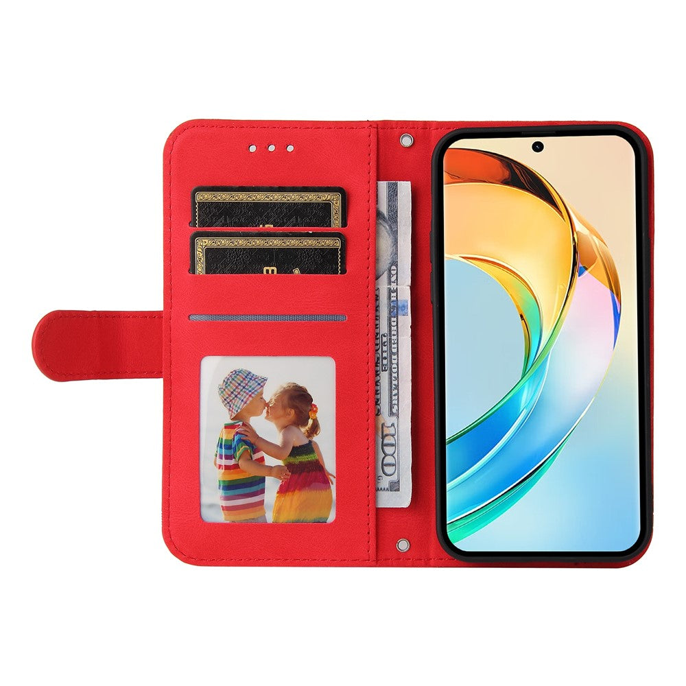 For Honor X60 5G Leather Wallet Cases Skin Touch Phone Cover Stand with Strap