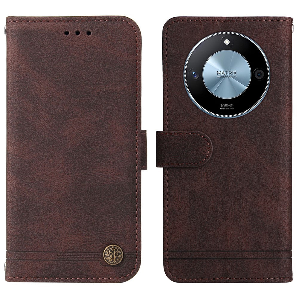For Honor X60 5G Leather Wallet Cases Skin Touch Phone Cover Stand with Strap