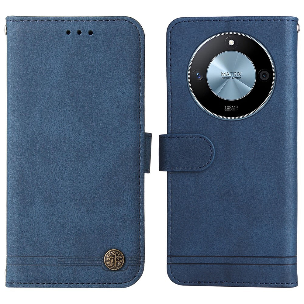 For Honor X60 5G Leather Wallet Cases Skin Touch Phone Cover Stand with Strap